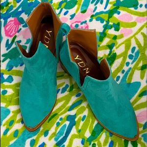 Teal Suede Boots